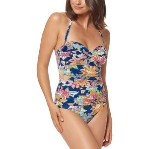Bleu Rod Beattie Women's Convertible Strapless One-Piece Swimsuit Size 12